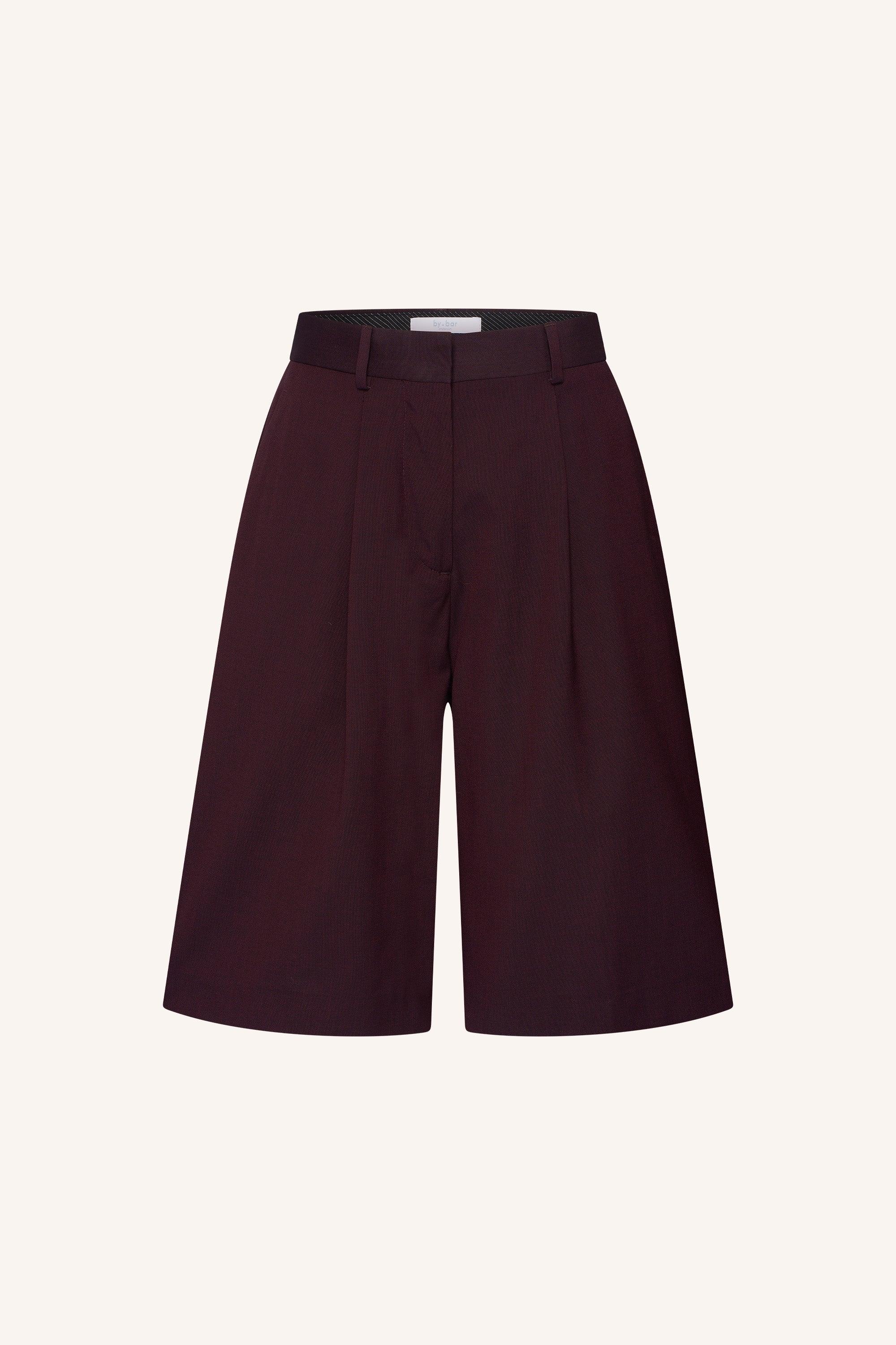 By-Bar Dark Wine Finn Bermuda Shorts Damen dunkelrot